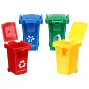 4 Pcs Sorting Toy Toys Mini Garbage and Recycling Cans Child
