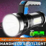 XANES Handheld P500 Double Light 500m Spotlight Flashlight With COB Sidelight