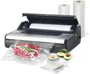 Wevac Vacuum Sealer Machine | Built-In Bag Roll Saver (Up to 50’) and Cutter ...