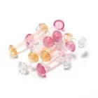 10 PCS Flexible Tongue Ring Bioflex Piercing Barbell Retainers Half Glitter Ball