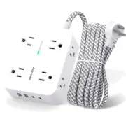 Surge Protector Power Strip - 8 Outlets 4 USB 2 USB C Charging Ports, Multi P...