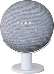 [Mount Genie] Google Home Mini Pedestal: [[AUS Compatible]] Improves Sound Visibility and Appearance - Cleanest Mount Holder Stand for Google Mini (White)