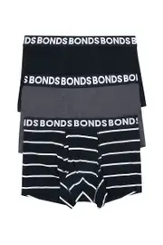 [Bonds] Bonds Men's Everyday Classic Trunk 3 Pack in Stripe 3M9 Size: 2XL 2XL Stripe 3M9