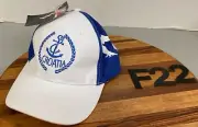 NWT YOUTH KIDS BOYS CROATIA HAT WHITE/BLUE STRAPBACK ADJUSTABLE EMBROIDERED F22