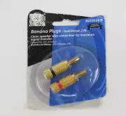 GE AV22638 Premium Banana Plugs Speaker Wire Connectors