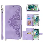 MCC iPhone 6 6s Wallet Case Cover Extra Card Slots w/ Strap Apple iPhone6 [Purple]