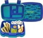 Kids Prints Lunch Box Container Storage Shark (Blue/Teal) One Size