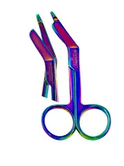 GERMAN 1 Lister Bandage Nurse Scissors - 3.5" Multi Titanium Color Rainbow NURSE