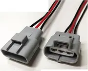Dj7021y-4.8 Electronic Fan 2p3p4p Automobile Harness Waterproof Connector Motor Male Female Butt Socket Wire Length 15cm (Color : 3p Strip line, Size : 5sets)