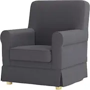 Duable Ektorp Jennylund Cover Replacement Custom Made Compatible for IKEA Jennylund Chair. an Armchair Sofa Slipcover Replacement (Polyester Flax Dark Gray)