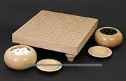 13 x 13 Go Table Set with 8mm Stones and Light Bowls