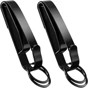 [SFYHORK] Superior Belt Key Holder, 2PCS Upgraded Key Ring Holder, Quick Release Belt Key Clip for Duty Police, Law Enforcement and Workers, Black, Large