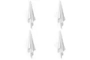 4PK Linen House Aria Cotton/Bamboo Quick Dry Soft Face Washer 33x33cm White