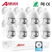 ANRAN 5MP PoE 8CH NVR Security Camera System Color Night Vision Two Way Audio
