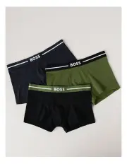 [BOSS] Bold Cotton Stretch Trunks 3 Pack in Multi