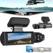 Sherum Dash Cam, Shirem Autopulsex Dash Camera for Cars,Dashcam Front and Rear Camera,1080p Night Vision Car Driving Recorder,360-Degree Front and Inside Dual-Lens Dash Cam (Front+Back)
