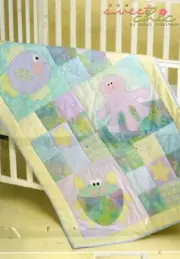 Quilt, Organizer, Bag, Pacifier Clip and Mobile Fish & Octopus Quilting Pattern