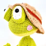 Crochet Frog, Handmade Toys, Stuffed Animals, Amigurumi Frog (16 inc/40 cm)