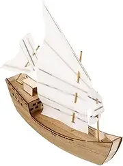 Luxshiny Build Your Own Wooden Sailboat Model Kit DIY Wood Ship Puzzle for Handmade Wooden for Creative Learning and Skill Development Engaging Craft Activity