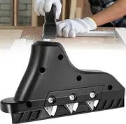 Plasterboard Fast Cutter Plasterboard Edger 45° 60° Gypsum Board Chamferer Planers Drywall Hand Cutting Tool with 10 Replacement Blades Storage Box