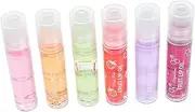 HONMEET 6Pcs Fruit Moisturizing Lip Gloss with Juicy Flavors Lip Protector for All Ages for Dry Chapped Lips Giftable Lip Care