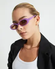 Outta Love Milky Digital Sunglasses Lavender/Light Brown Mono