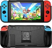 LSW.Giriccn Shockproof Case for Nintendo Switch, Compatible with Nintendo Switch Main Unit and Joy-Con Controller (Black)