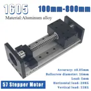 1605 100-800mm Ball Screw Linear Double Rail Motion Slide Table 57 Stepper Motor