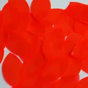 Navette Leaf Vinyl Shape 1.5" Red Go Go Fluorescent Edge Glow
