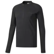 AUTHENTIC ADIDAS CLIMALITE ULTIMATE 2.0 L/S 1/2 ZIP BLACK TOP BP5809