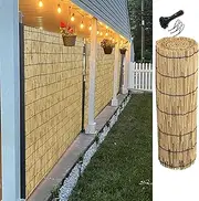 Patio Privacy Fencing, Natural Bamboo Fence Rolls, Fencing Divider, Sun Shade, Waterproof, Breathable, 2ft 3ft 4ft 5ft 6ft Hign, for Garden Backyard Balcony(1.6 * 9m(5.2 * 29.5ft))