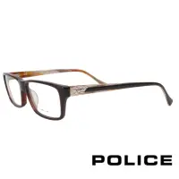 在飛比找momo購物網優惠-【POLICE】義大利經典設計師款光學眼鏡(琥珀 POV18