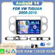 Car Stereo Android 14 Car Play GPS Navi DSP AHD FOR VW TIGUAN 2008-2016 6G+128GB