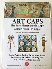 Art Caps Easy Flatten Bottle Caps - Scor-Pal - Silver/Gold Inside - 24 - NEW
