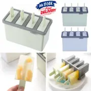 4 Cells Icy Pole Jelly Block Pop Popsicle Mould Frozen Molds Ice Cream Maker AU