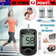 Diabetes Testing Kit Blood Glucose Monitor Blood Sugar Meter with 50 Test Strips