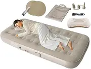 Ungtyb Inflatable Sleeping Pad, Waterproof Portable Air Bed, Comfortable Camping Mattress, Compact Travel Friendly Design Durabled Outdoor Gear Ideal for Picnics, 74.8 x 39.37 x 9.84 Inches