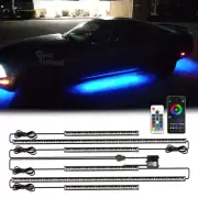 RGB LED Underglow Neon Light Strip Chasing + Bluetooth For Tesla Model S 3 X Y