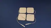 4 Replacement Pads for Massagers / Tens Units electrode pads2x2Inch White Cloth