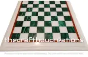 "White Marble Chess Set – Vintage Malachite Chess Board, Perfect Christmas Gifts