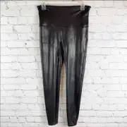 Spanx NWOT 2437 Black Faux Leather Leggings L( 85)