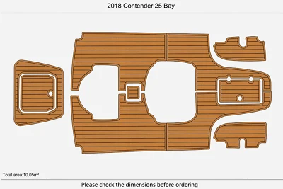 2018 Contender 25 Bay Swim Platform Cockpit Boat EVA Foam Teak Deck Flooring Mat