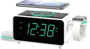 Emerson Radio Smartset Alarm Clock AM/FM Radio with Wireless Charging, Blueto...