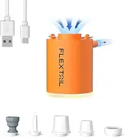 FLEXTAILGEAR Tiny Pump 2024, Portable Air Pump - Compact and USB Rechargeable Air Pump for Outdoor Adventures, Perfect for Sleeping Pads, Swim Rings, Air Pillows, and Mattresses