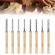 Extra LarRL 8pcs/set Wood Lathe Chisel Set Steel Turning Tools High Speed GouRK