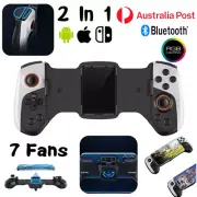 2IN1 Bluetooth Gamepad Wired Controller Cooler Handle Remote For iOS Android AU