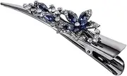 WEKADRIN Metal Duckbill Hair Clip Rhinestone for Women Shiny Alligator Clip for Thick Hair Decorative Barrette for Parties Everyday Wear Unique Vintage Design