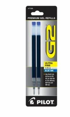 Pilot G2 Gel Pen Refills in Blue - Ultra Fine - NEW - Made in Japan P77288