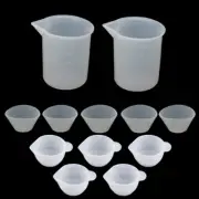 12Pieces Silicone Measuring Cups for Resin Non-Stick Mixing Cups Tools