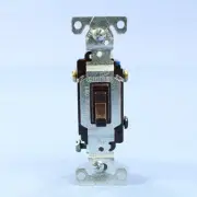 Cooper 3-Way Brown Toggle Wall Light Switch Control 15A 120VAC C1303-7B